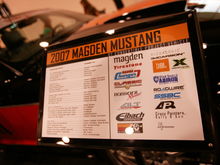 mustang tire sign showing our sponsors.