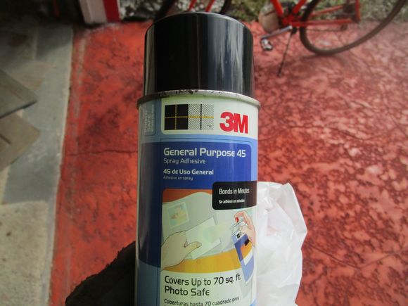 This glue was good for attaching the vinyl to the foundation panel