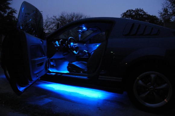 OPTX Underbody kit by StreetGlow, LEDGLOW Blue Interior kit and Blue LED Map lights.