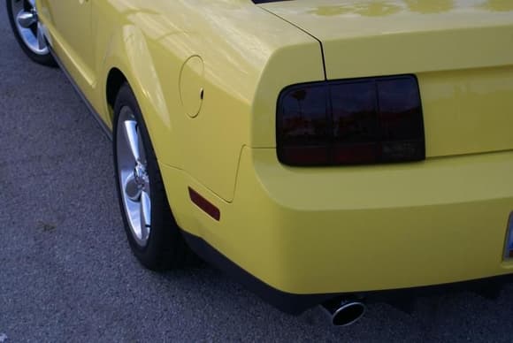 Yellow Mustang rear light