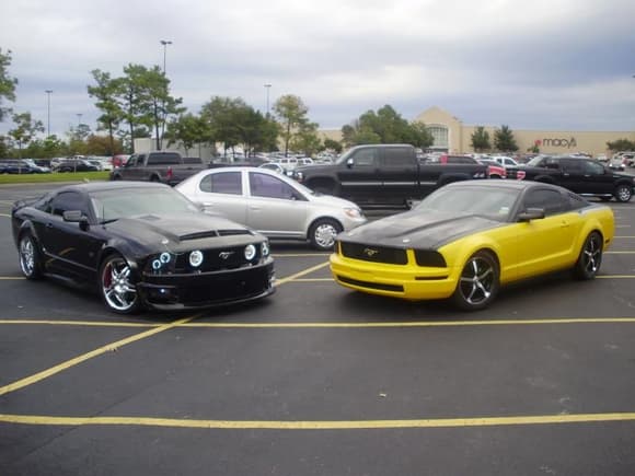 my friends mustang and mine