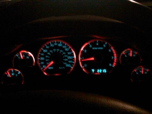 Gauges with Chrome Rings (at night)