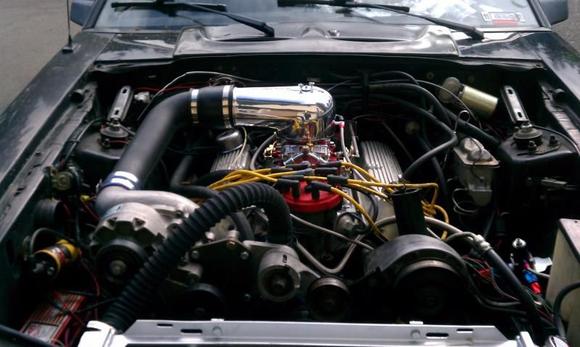 After Vortech Installation. Don't mind the terrible radiator hose!