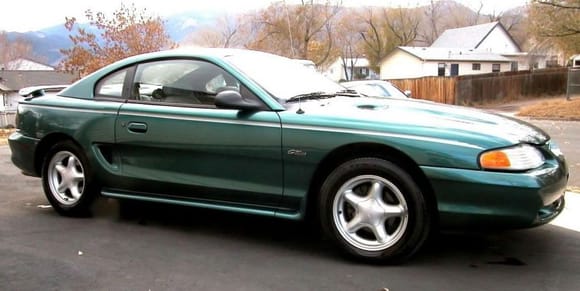 There she is. 96 Mustang GT. 5 speed manual.