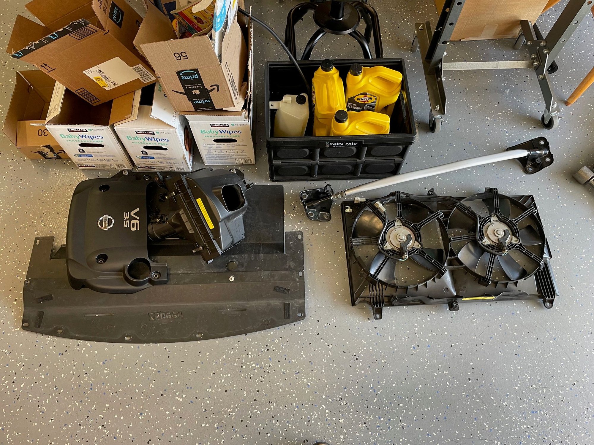 All the stuff that needs to come off.