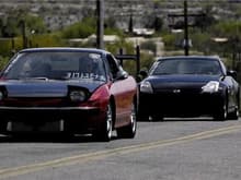Adrian's 240z and My Z on a drive up