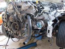 wayyyy to hard to try to do this install w/ the motor in the car
