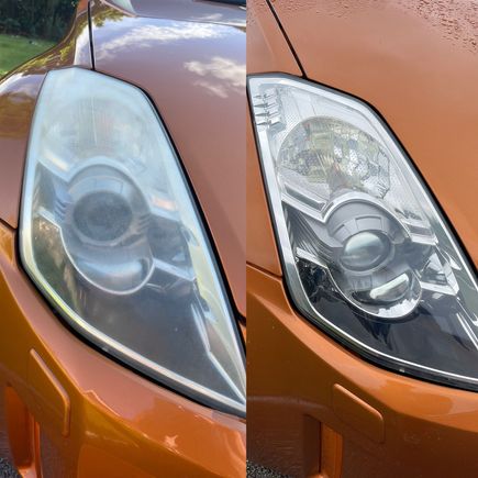 Before and After headlight clean - think needs one more for luck