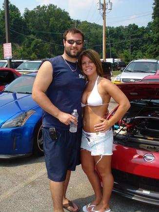 me wifey an the car