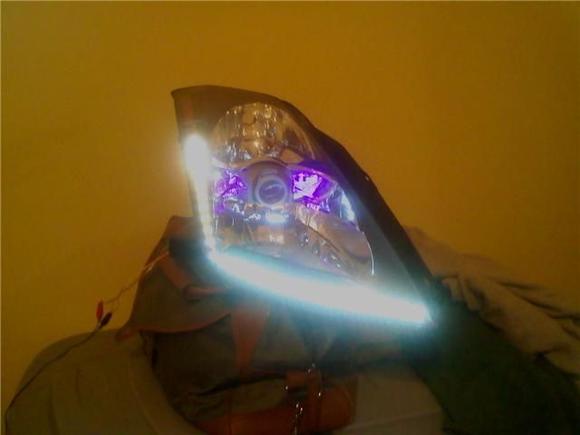 http://my350z.com/forum/2003-2008-nissan-350z/391260-new-r8-headlight-project-bright-leds.html 


this is the final project but I'm not sure if I like the  UV colored led I added behind the projector.. the white LEDs are so bright u need 3 pairs of sun glasses to look at em lol

any feed back would be awesome.. let me know what u think
