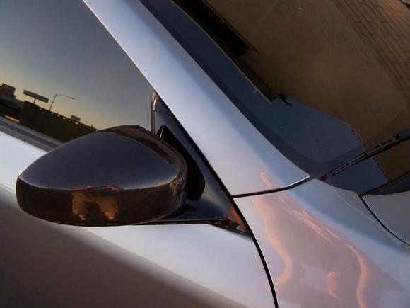 gloss black mirror base and Carbign Craft carbon fiber mirror cover