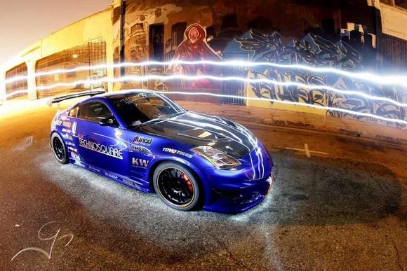 Light Painting. Downtown LA @ the Graffiti wall off Garey Street.