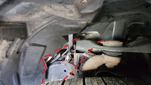 area removed by mechanic in red