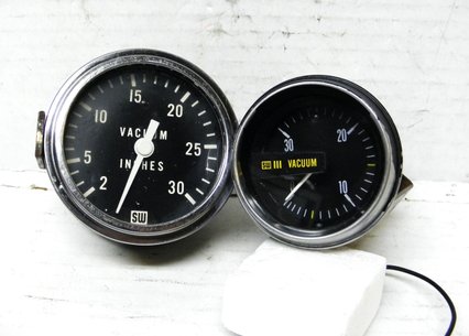 Vintage Vacuum Gauges Stewart Warner SW Camaro Mus