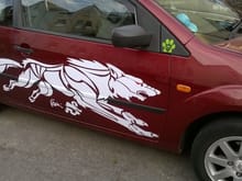 Wolf decals fitted