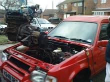 Making way for the new RS turbo lump.