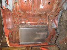 Cleaned floor with new safety tank mount
