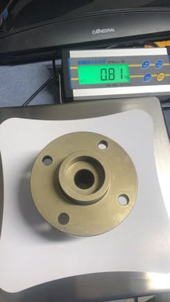 5.7 kilos of weight saving across standard to normal flanges....that is a BIG saving in unsprung weight.  Very happy