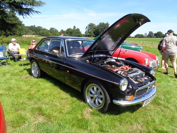 This MGB had a bored out, fuel injected V8 Range Rover lump in it, 330 bhp.