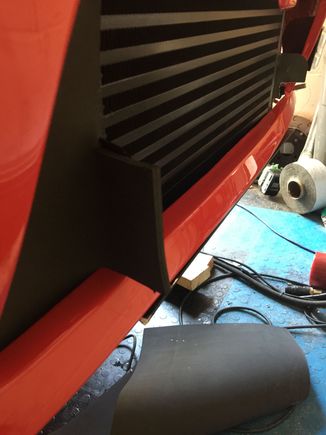 This tab bolts on to the air Tec scoop and has now been trimmed to the exact shape.