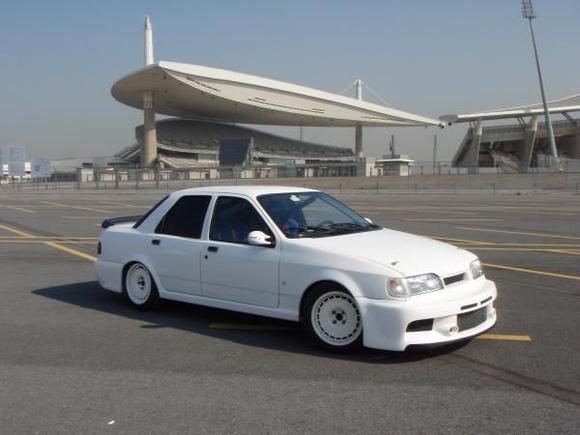 EVo VIII custom built bumpers to hide big RS 500 intercooler..