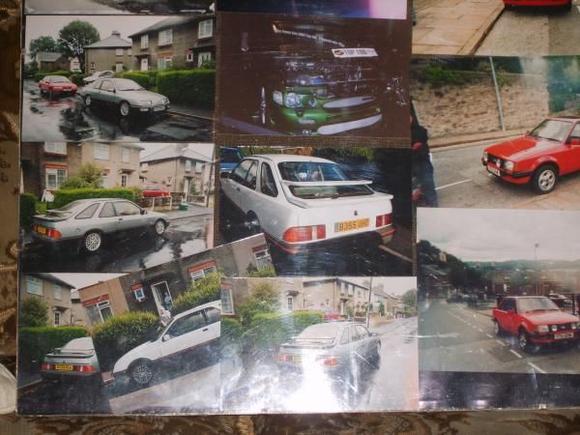 pictures of pictures of my other cars,2x xr4is,1 52k xr3.