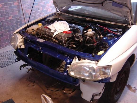 The Rs2000 engine just fitted after painting engine bay