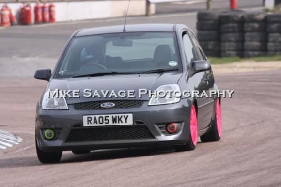 Me on track at Lydden Hill Circuit at Jap Show with funky wheels whilst the MO's were in for refurb
