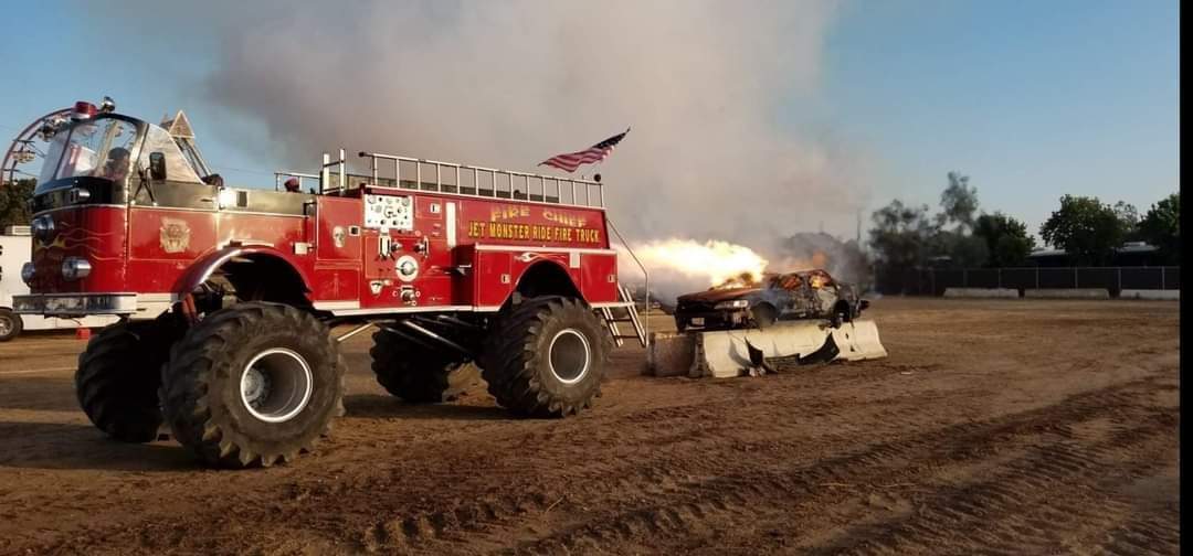 Monster ride truck with jet motor.fire truck Monster ride tr for Sale