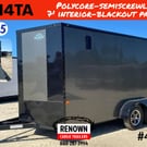 NEW 7X14TA Charcoal Gray Blackout Enclosed Cargo Trailer