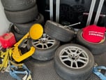 Spec Miata Racing wheels - 2 sets.  slicks and rain tires  for sale $1 