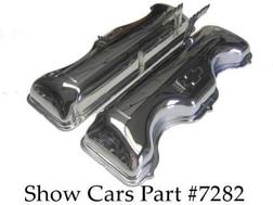 63-64-1/2 Chevrolet Valve covers w/drippers chrome set