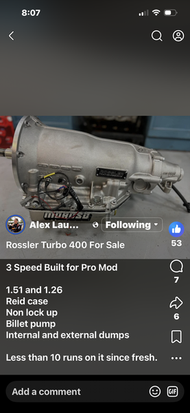 Rossler turbo 400  for Sale $12,500 