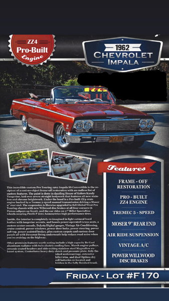 1962 Chevrolet Impala  for Sale $97,499 