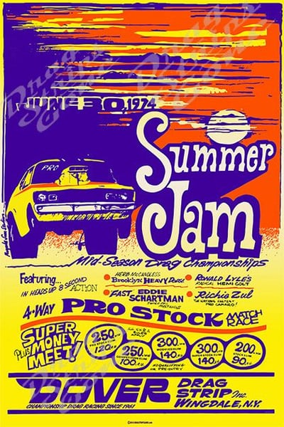 Dover Drag Strip Summer Jam Banner  for Sale $39.95 