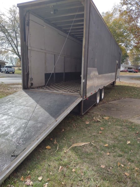 Semi Race Trailer with Hydraulic Lift Gate Door  for Sale $11,500 