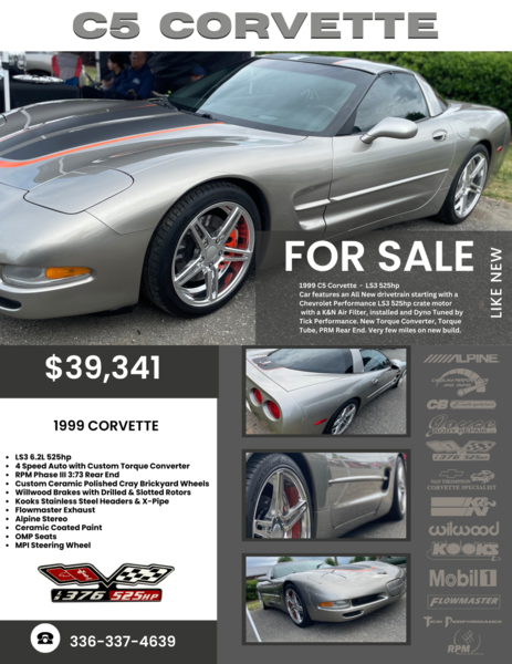 C5 LS3 Corvette  for Sale $39,300 