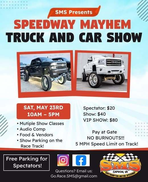 5/23/26 - Speedway Mayhem Truck and Car Show