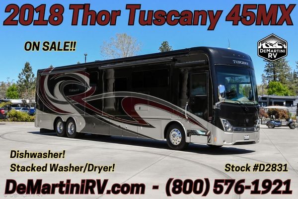 2018 Thor Tuscany 45MX Full Wall/3 SlideOut Diesel Motorhome 