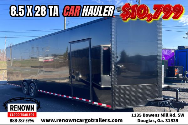 8.5x28 TA Polycore Enclosed Race Trailer w/ Escape Door 