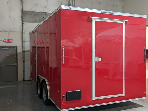 Red Covered Wagon Concession Trailer 8.5 x 16 2022    for Sale $16,000 