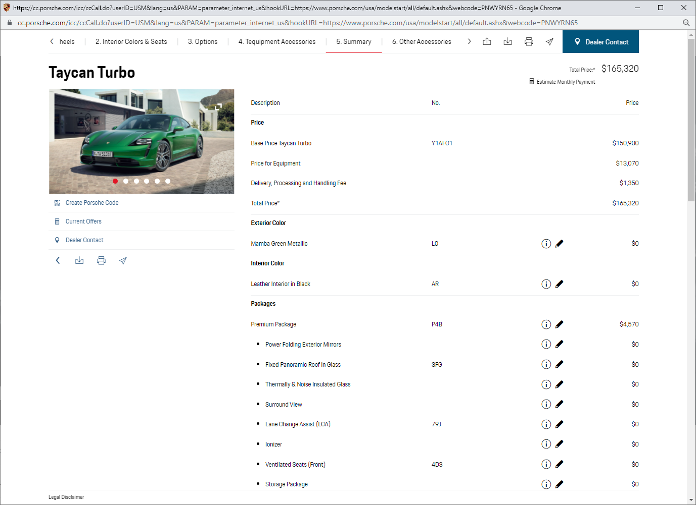 2021 Porsche 911 - Almost-New 2021 Mamba Green Taycan Turbo - Less than 500 miles, 10% off MSRP - New - VIN WP0AC2Y11MSA63464 - 500 Miles - Other - AWD - Automatic - Sedan - Other - Franklin Lakes, NJ 07417, United States