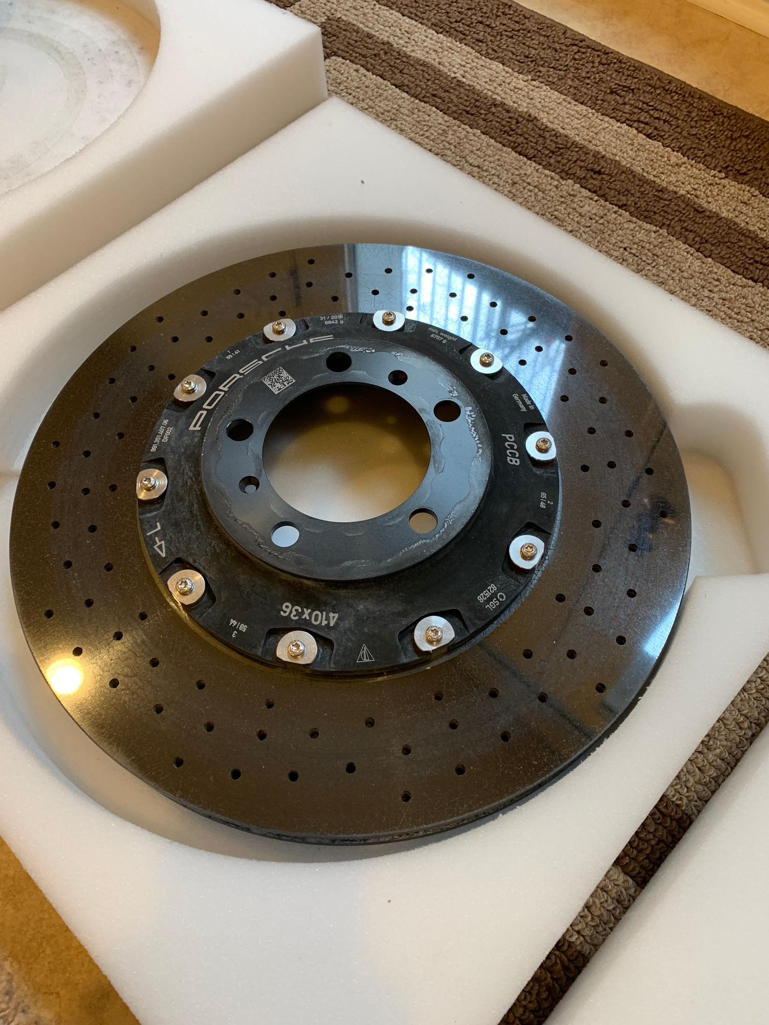 Brakes - FS: 991 turbo s front R+L PCCB ceramic rotors. may fit other models, GT3 and GT4 - Used - 2014 to 2019 Porsche Carrera - Fairfax, VA 22180, United States