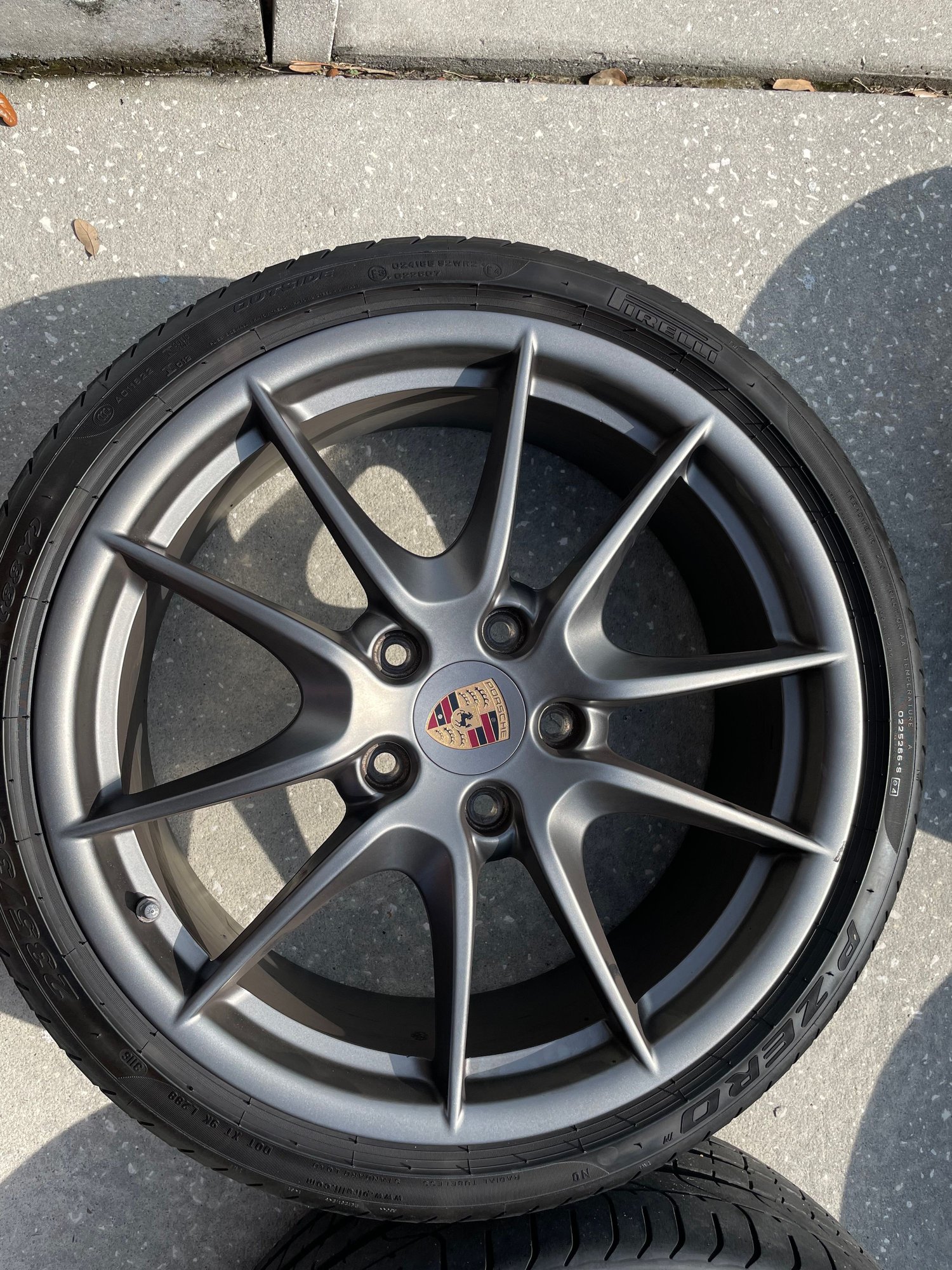 Wheels and Tires/Axles - PORSCHE BOXSTER/CAYMAN OEM CARRERA SIII SATIN PLATINUM WHEEL/TIRE/TPMS/CAP SET - Used - 2014 to 2018 Porsche Cayman - Tampa, FL 33626, United States