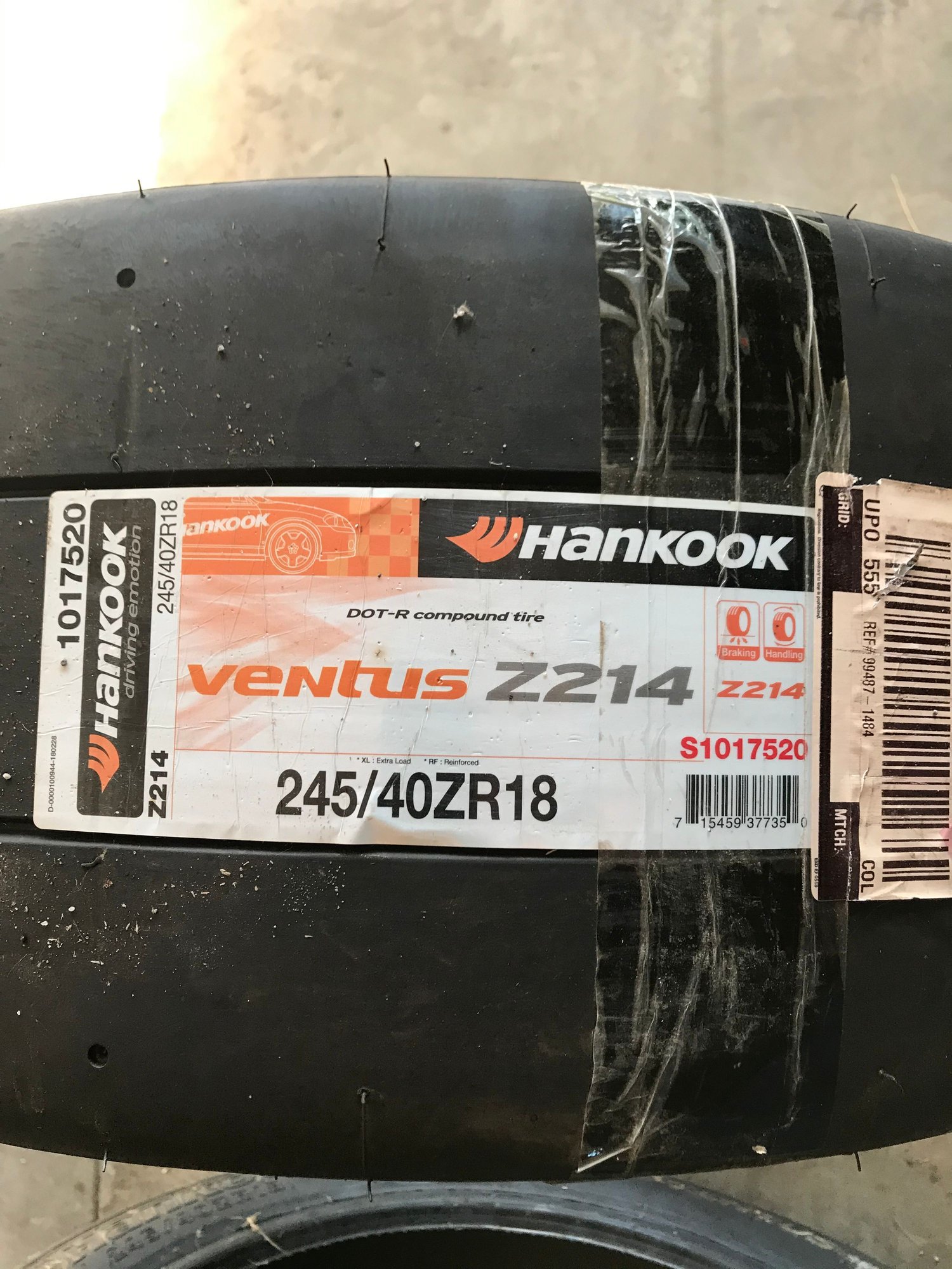 Hankook Ventus Z214 245/40/18 and 275/35/18 Rennlist Porsche