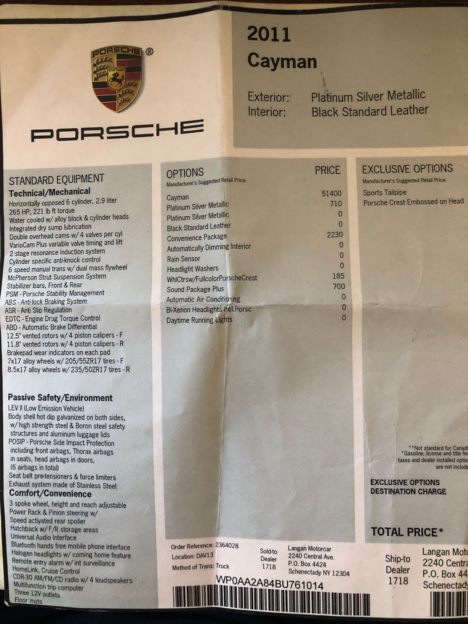 2011 Porsche Cayman - 2011 Porsche 987.2 Cayman Base 6MT 69k - Used - VIN WP0AA2A84BU761014 - 69,500 Miles - 6 cyl - 2WD - Manual - Coupe - Silver - Hampden, ME 04444, United States