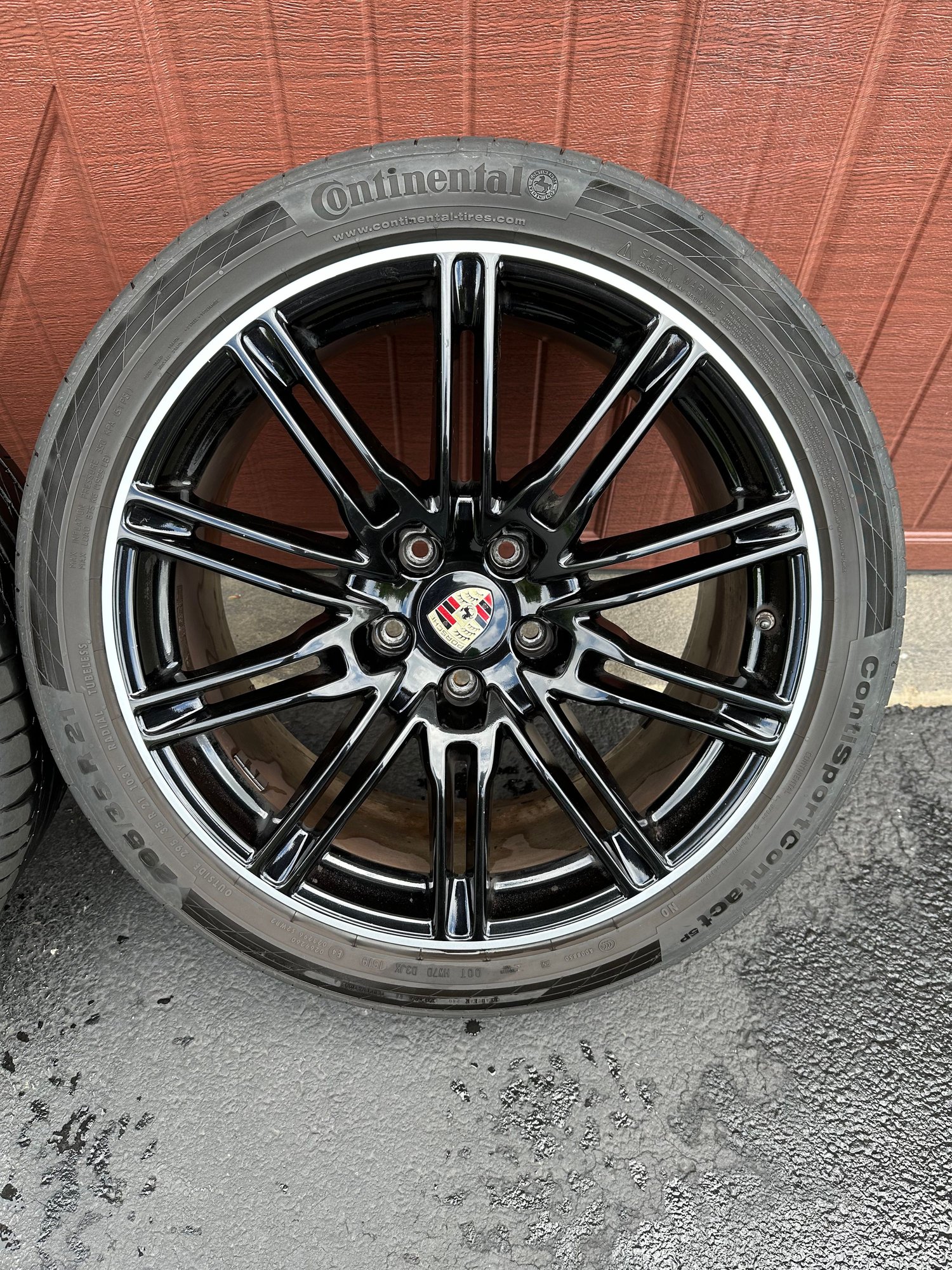 Wheels and Tires/Axles - Porsche Cayenne Sport Edition Black Gloss OEM 21 Wheels with Continental Tires - Used - All Years  All Models - Downingtown, PA 19335, United States
