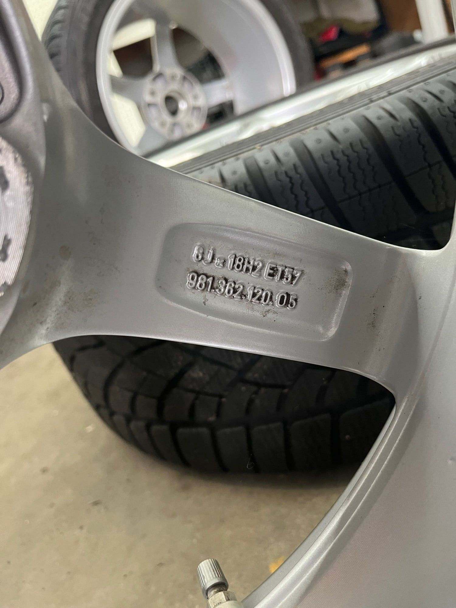 Wheels and Tires/Axles - OEM 18" 2012+ 981 982 718 Cayman Boxster Wheels and Winter Tires w/TPMS - LIKE NEW - Used - All Years  All Models - Cleveland, OH 44129, United States