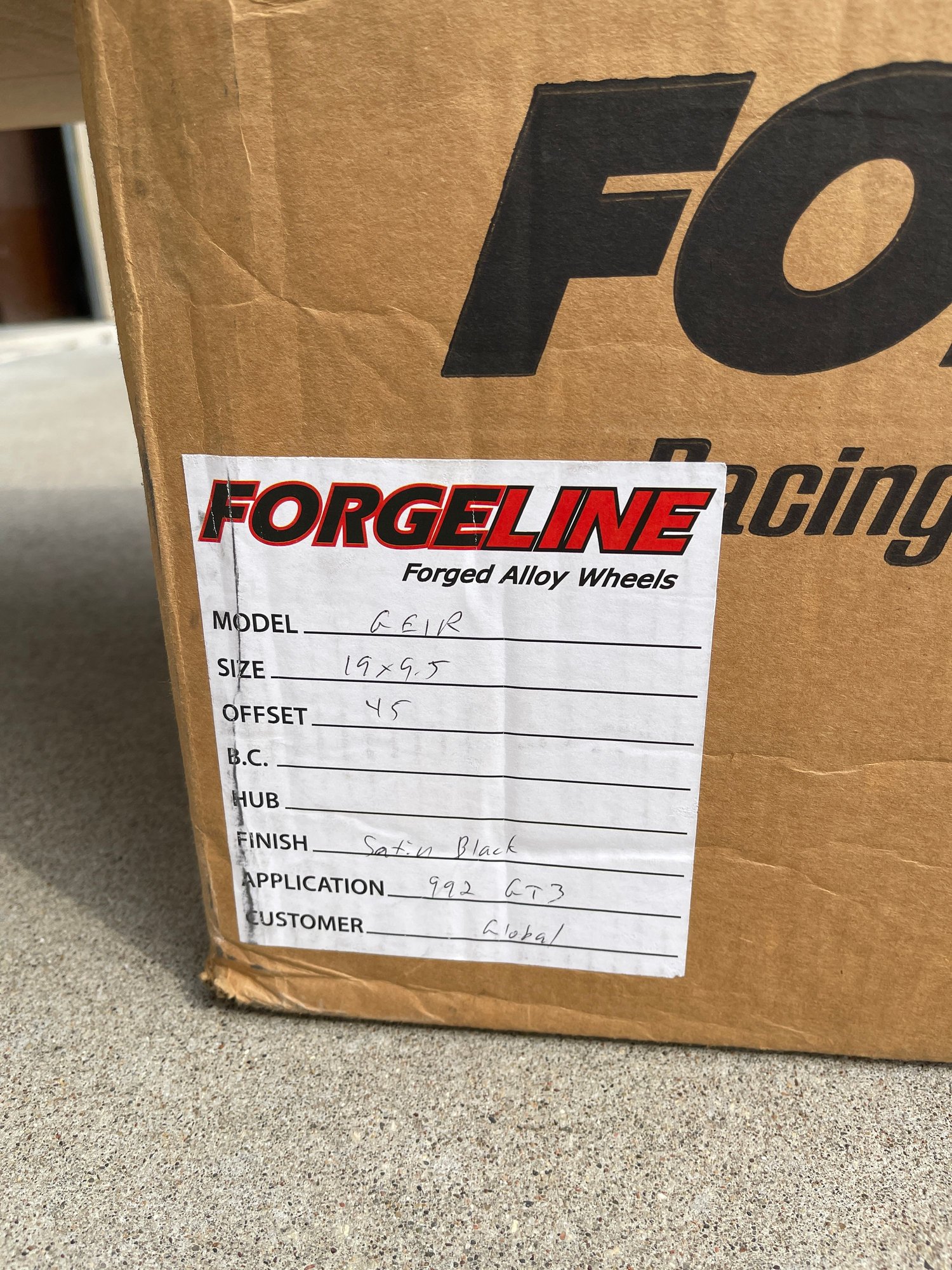 Wheels and Tires/Axles - Barely used Forgeline center lock race rims - Used - 2017 to 2019 Porsche GT3 - Onalaska, WI 54650, United States