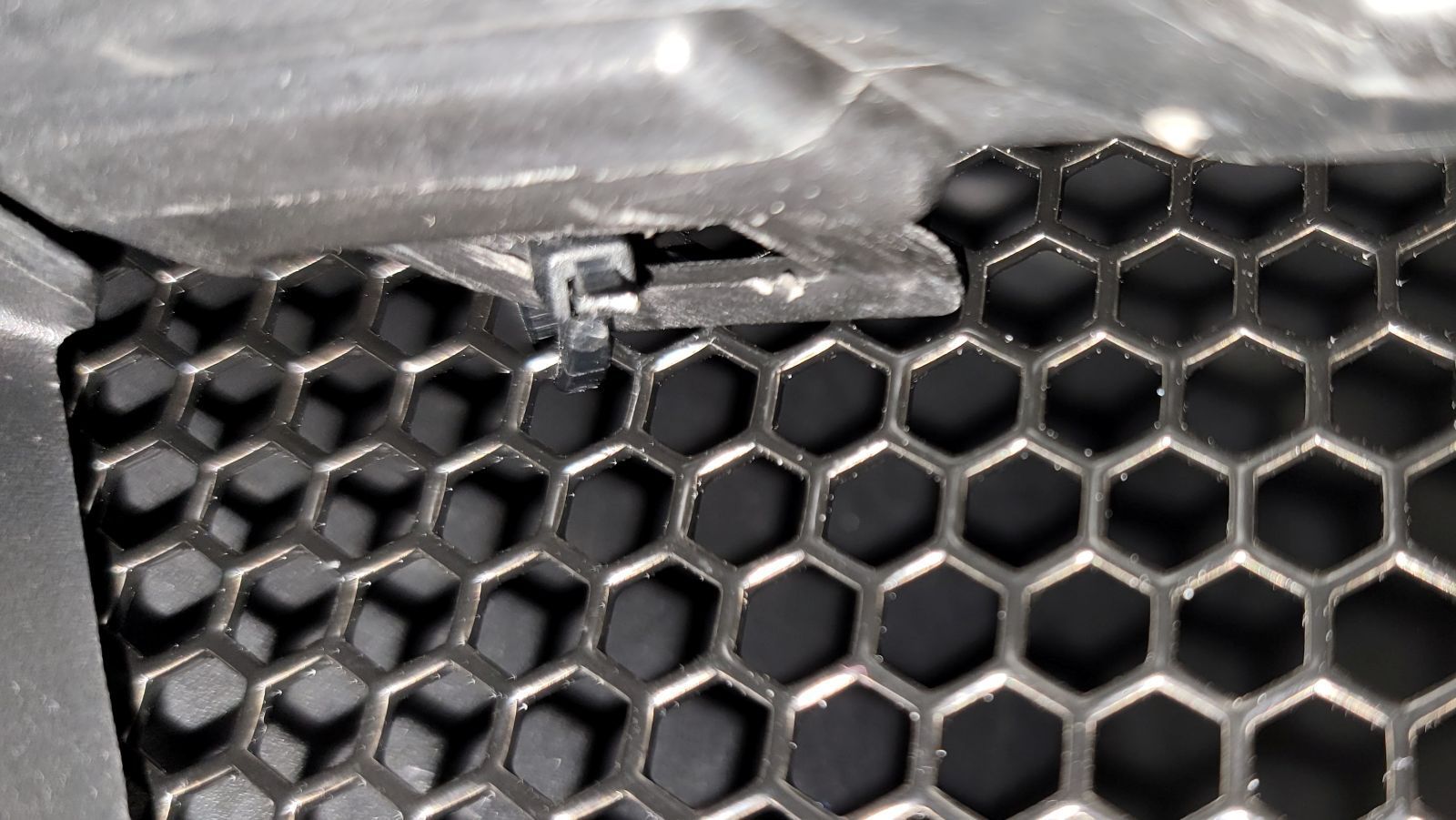 Close up of the clipped zip tie